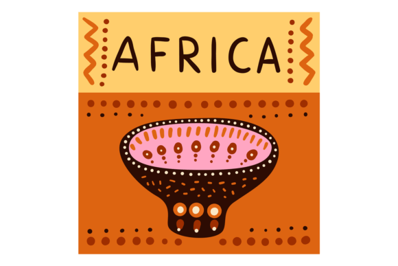 Africa Poster Template: Decorative Square for Bold Design