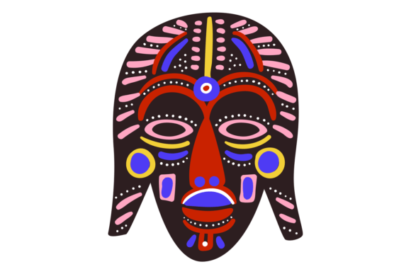 African Ornament Mask: A Decorative Traditional Typeface