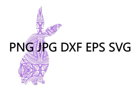 Bunny DXF Decorative Purple Set of 6: A Playful Asset for Modern Design