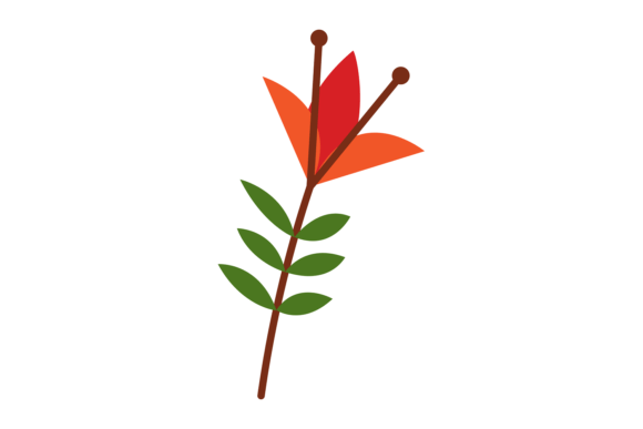 Charming Red Flower Graphics: A Floral Decorative Pattern