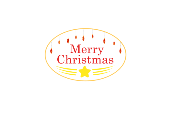 Merry Christmas Flat Decorative: A Modern Holiday Design Asset
