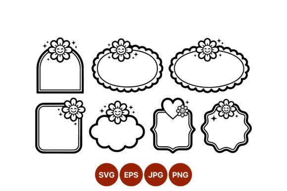 Smiling Flower Decorative Frames Vector: More Than Just a Pretty Border