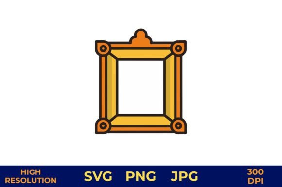 Unveiling the Empty Golden Decorative Frame Icon: Your Key to Elegant Design